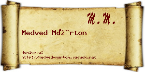 Medved Márton névjegykártya