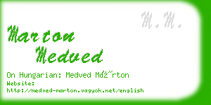 marton medved business card